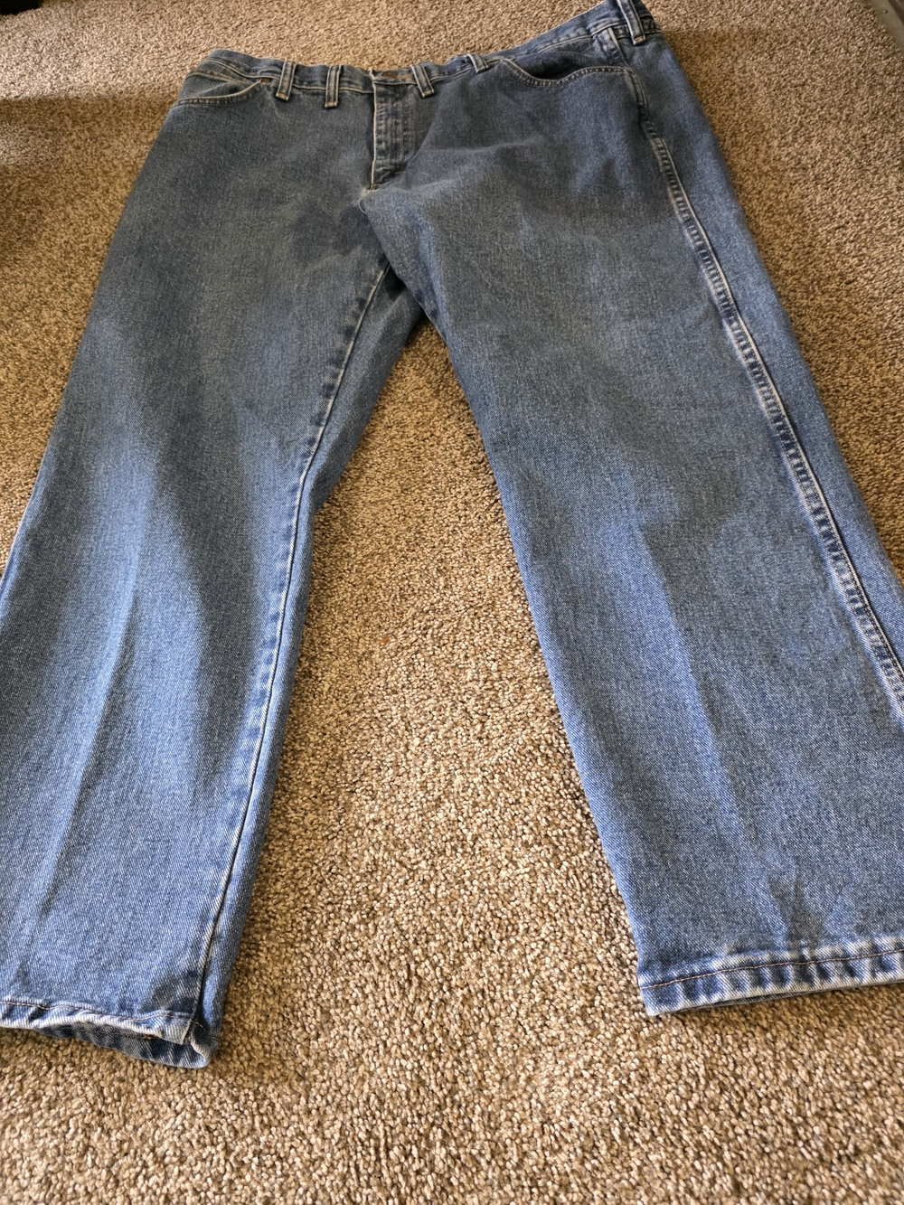 Men's Wrangler 5 Star Blue Denim Jeans 44x30